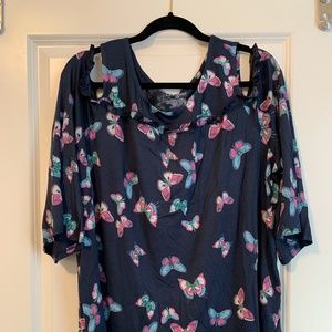 Lane Bryant Cold Shoulder Butterfly Top